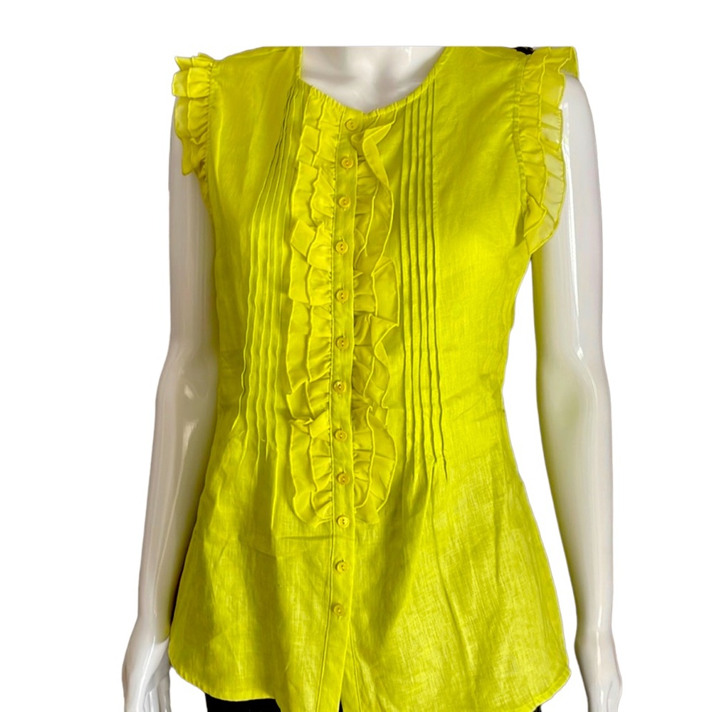 TWEEDS 100% linen sleeveless top, size M, VGC